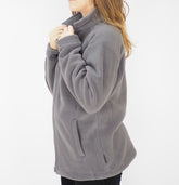 Womens Jack Wolfskin Regular 5008221 Dark Steel Sweatshirt Warm Zip Up Fleece